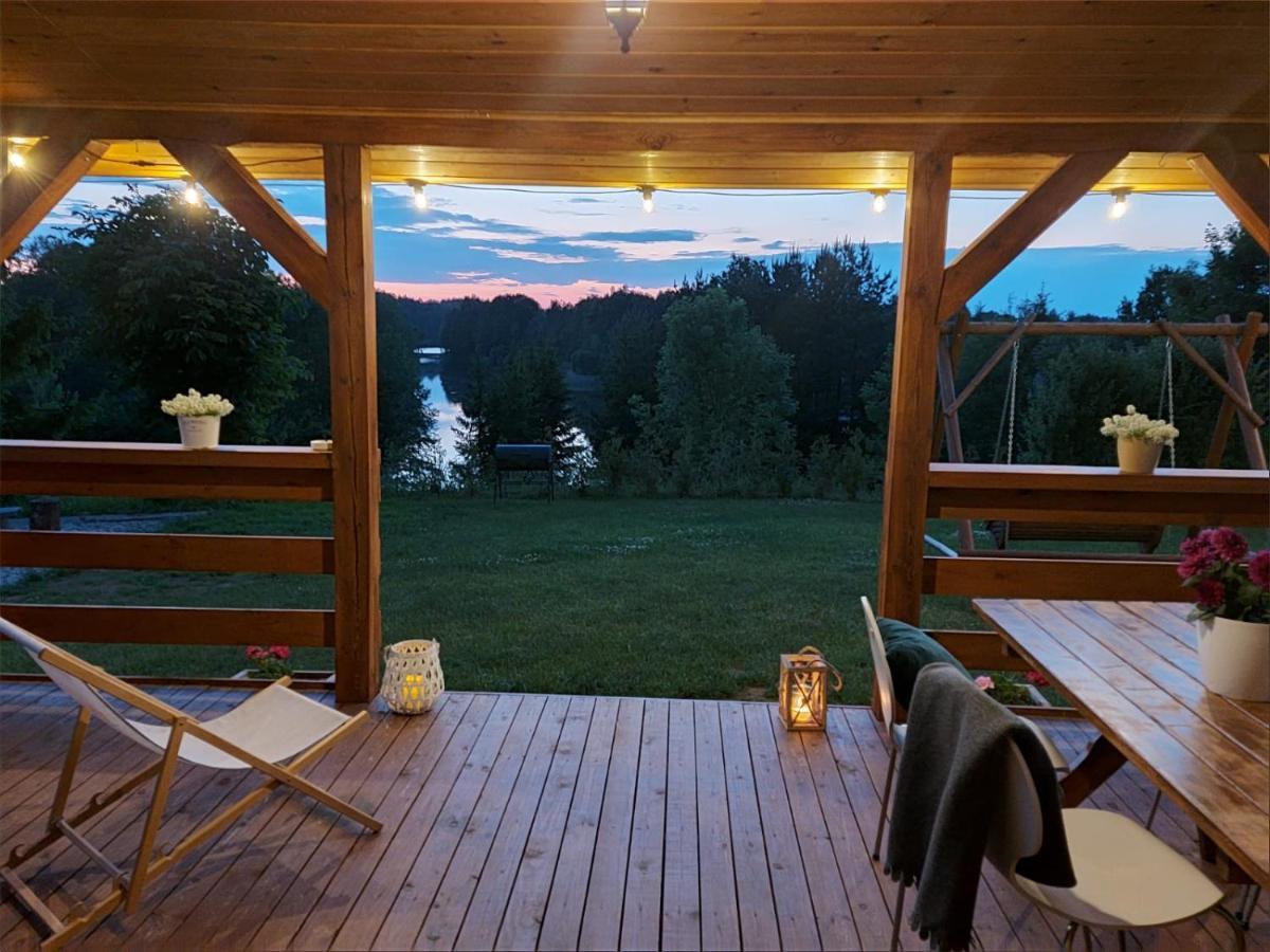 Domek Z Kominkiem Nad Jeziorem Z Jacuzzi Ogrodowym Sumowo  Extérieur photo